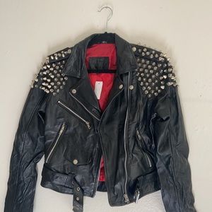 RAGGED PRIEST LEATHER STUDDED JACKET SIZE 12